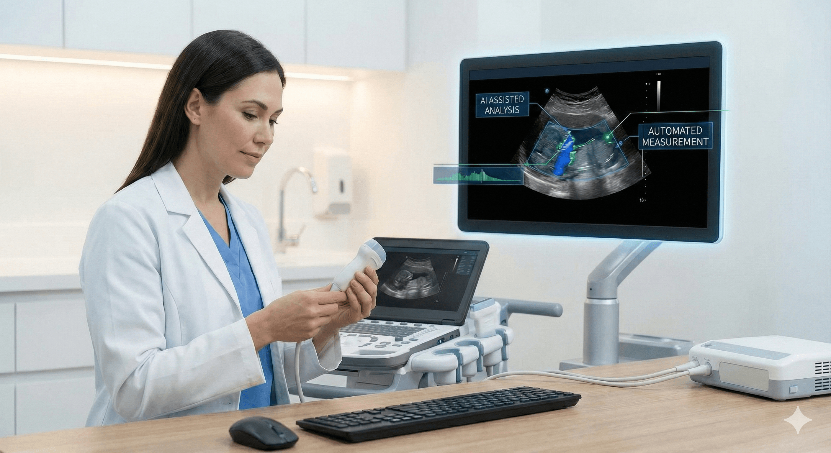 Ultrasound setup in a clinical environment